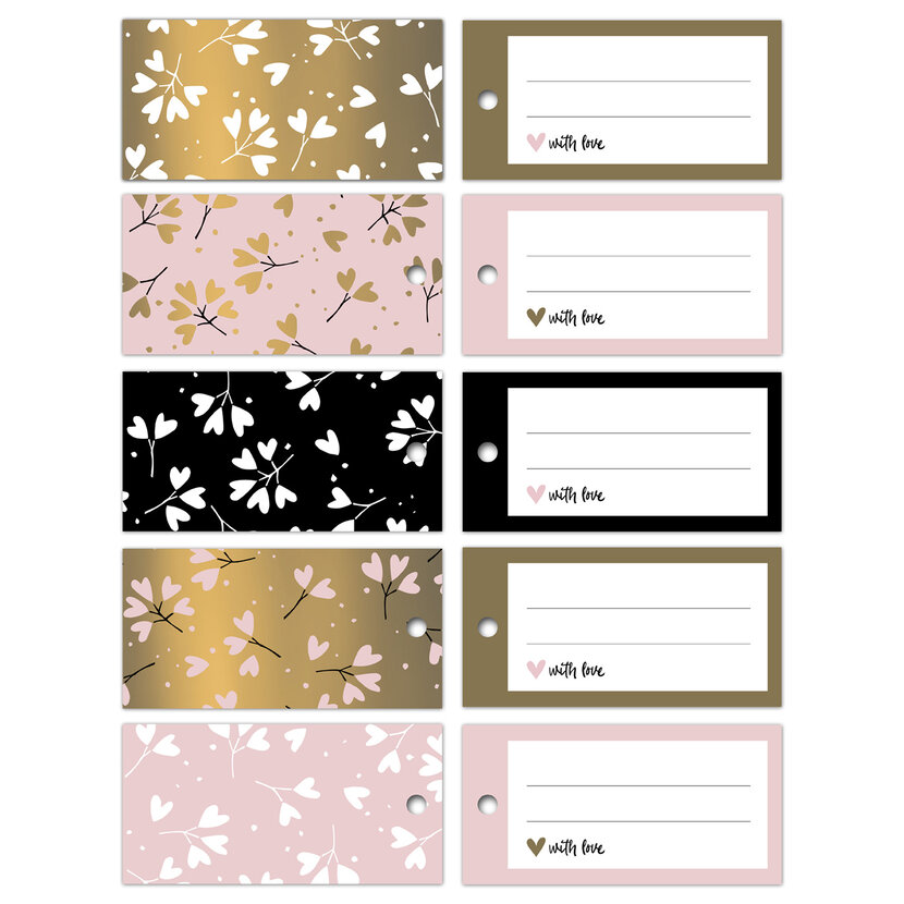 Cadeaulabel set | Hartjes