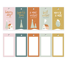 Cadeaulabel set | Christmas town