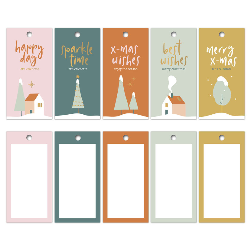 Cadeaulabel set | Christmas town