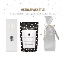 Kerstpakket | Kaarsen en snoep | In cellofaan