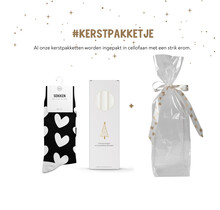 Kerstpakket | Sokken en kaarsen | In cellofaan