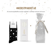 Kerstpakket | Sokken en kaarsen | In cellofaan