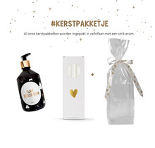 Kerstpakket | Handzeep en kaarsen | In cellofaan