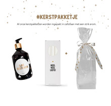 Kerstpakket | Handzeep en kaarsen | In cellofaan