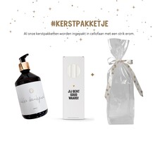 Kerstpakket | Handzeep en kaarsen | In cellofaan