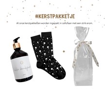 Kerstpakket | Handzeep en sokken | In cellofaan