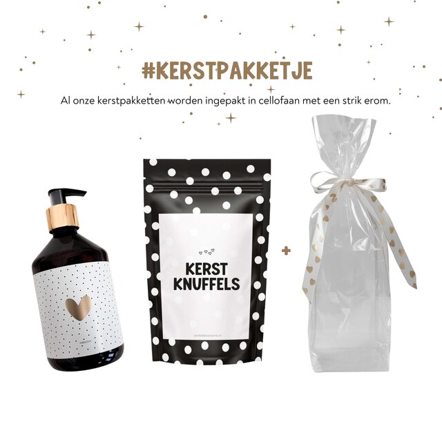 Kerstpakket | Handzeep en snoepjes | In cellofaan