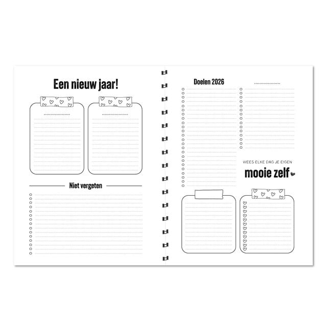 Agenda 2026 | Verticale schrijfrichting | LICHT BESCHADIGD