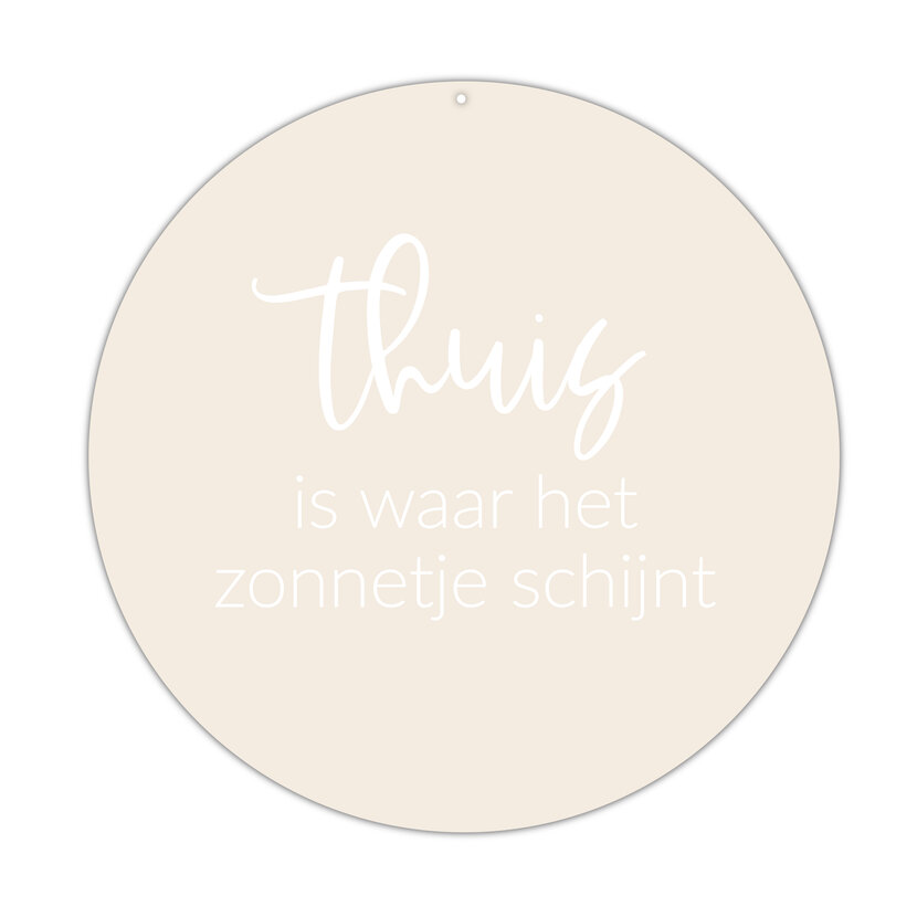 Roundie |  Muurcirkel | Thuis | Licht beige