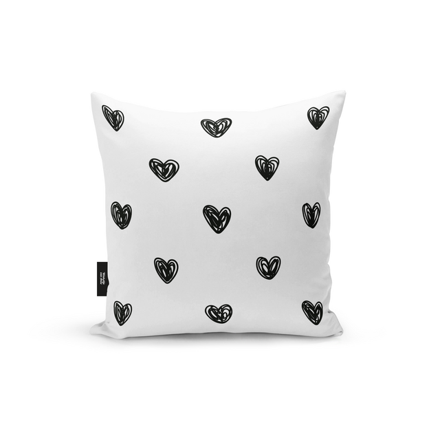 Buitenkussen | 40 x 40 CM | Retro hartjes