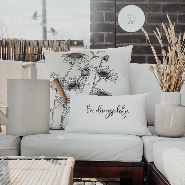 Buitenkussen | 50 x 30 CM | Lievelingsplekje