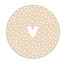 winkeltjevananne.nl Muurcirkel | Beige Hart Dots