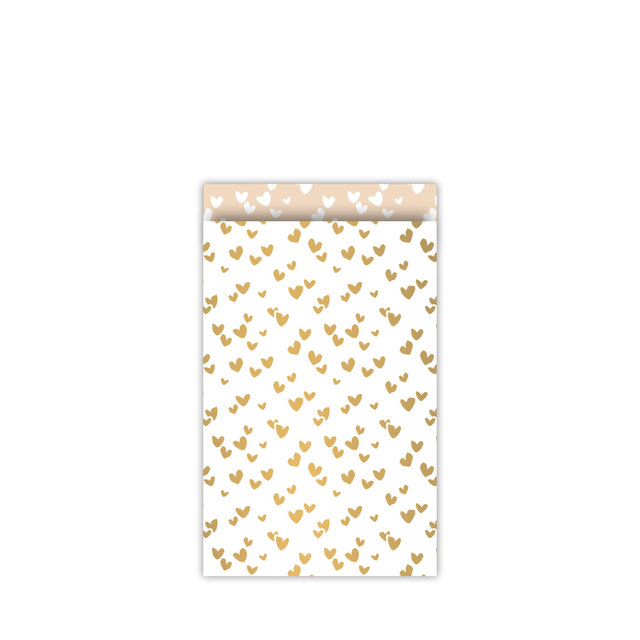 Kadozakjes | Hartjes Goud Zand | Per 5 stuks
