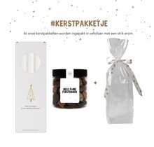 Kerstpakket | Smulpotje en kaarsen | In cellofaan