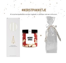 Kerstpakket | Smulpotje en kaarsen | In cellofaan