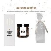 Kerstpakket | Smulpotje en kaarsen | In cellofaan