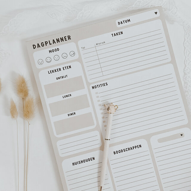 Dagplanner | A4 | Extra dik | Voor al je dagelijkse to do's