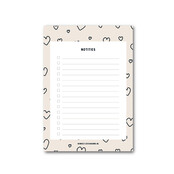 Notitieboekje | A6 | Beige | Hartjes