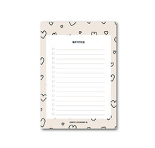 Notitieboekje | A6 | Beige | Hartjes