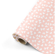 Rol inpakpapier | Hearts Pink | 3 meter