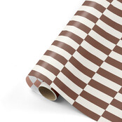 Rol inpakpapier | Blocks Brown | 3 meter