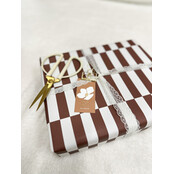 Rol inpakpapier | Blocks Brown | 3 meter