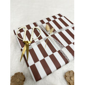 Rol inpakpapier | Blocks Brown | 3 meter