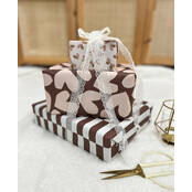 Rol inpakpapier | Blocks Brown | 3 meter