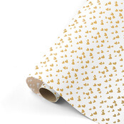Rol inpakpapier | Goude/Nude Hearts | 3 meter