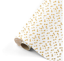 Rol inpakpapier | Goude/Nude Hearts | 3 meter