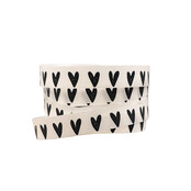 Lint | Hartjes | Wit | 5 meter