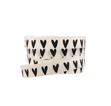 Lint | Hartjes | Wit | 5 meter