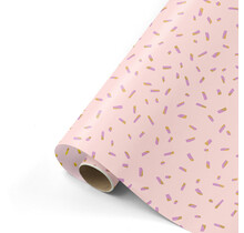 Rol inpakpapier | Confetti Goud Lila | 3 meter