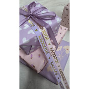 Rol inpakpapier | Hartjes Lila | 3 meter