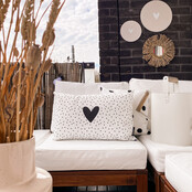 Buitenkussen | XXL | 60 x 40 CM | Hart dots