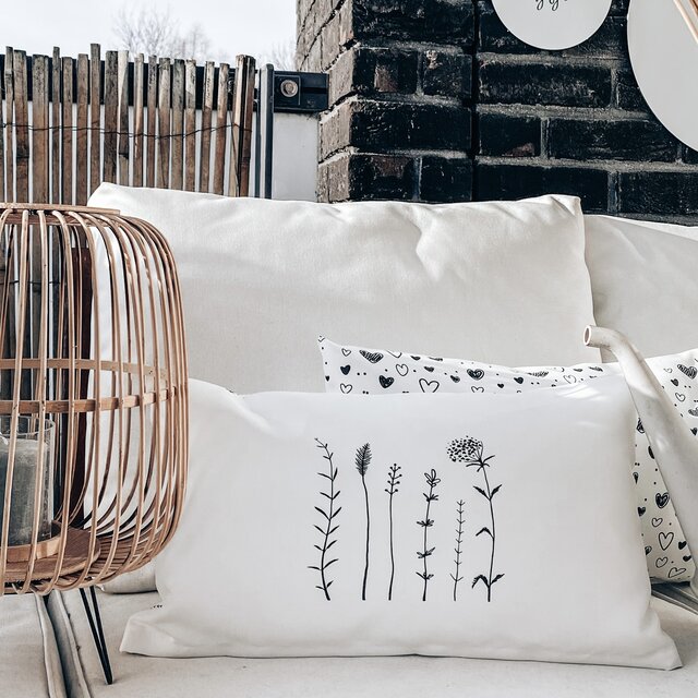 Buitenkussen | 50 x 30 CM | Bloom/hartje