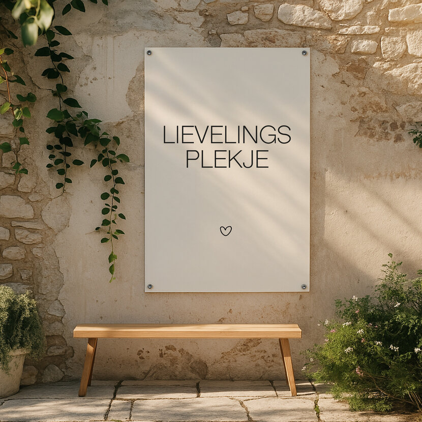 Tuinposter | Lievelingsplekje