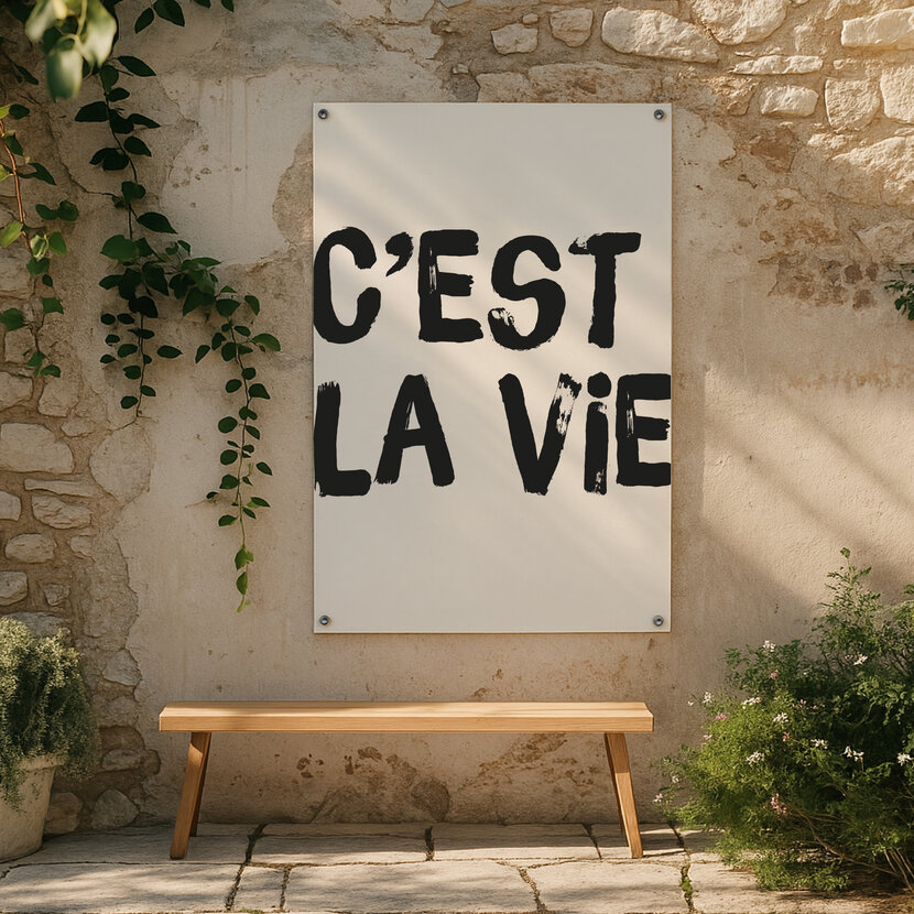 Tuinposter | C'est la vie | Painted brush