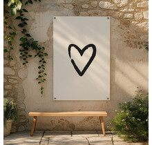 Tuinposter | Hart | Painted brush