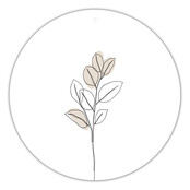 Roundie |  Muurcirkel | Beige flower