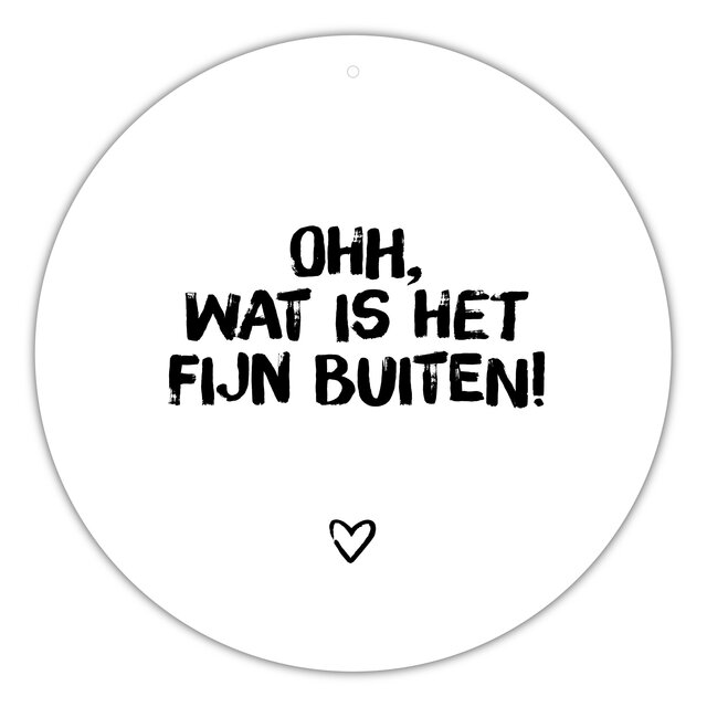 Roundie |  Muurcirkel | Oh wat is het fijn buiten!