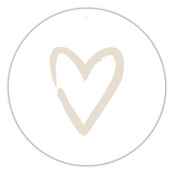 Roundie |  Muurcirkel | Hart Painted | Beige