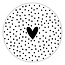 winkeltjevananne.nl  Roundie |  Muurcirkel | Hart Dots | Zwart