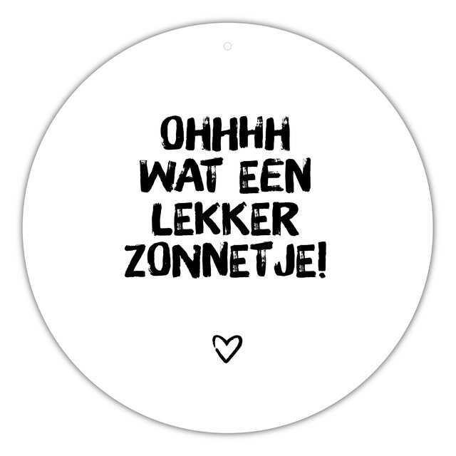 Roundie |  Muurcirkel | Lekker zonnetje