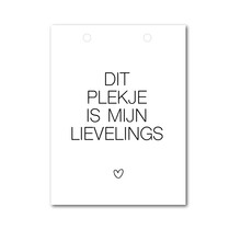 Vlaggetje | Voor je vlaggenlijn | Dit plekje is mijn lievelings