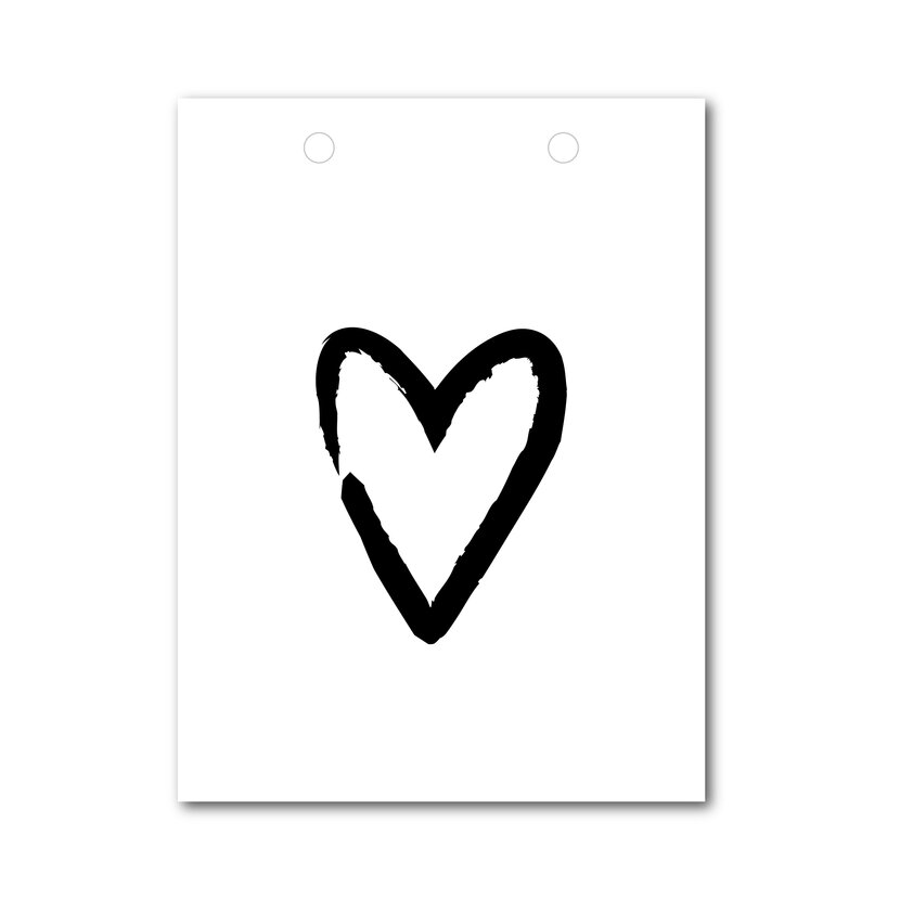 Vlaggetje | Voor je vlaggenlijn | Hart zwart