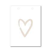 Vlaggetje | Voor je vlaggenlijn | Hart beige