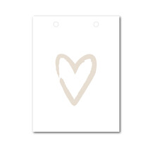 Vlaggetje | Voor je vlaggenlijn | Hart beige