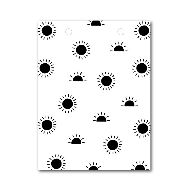 Vlaggetje | Voor je vlaggenlijn | Zonnetjes Zwart