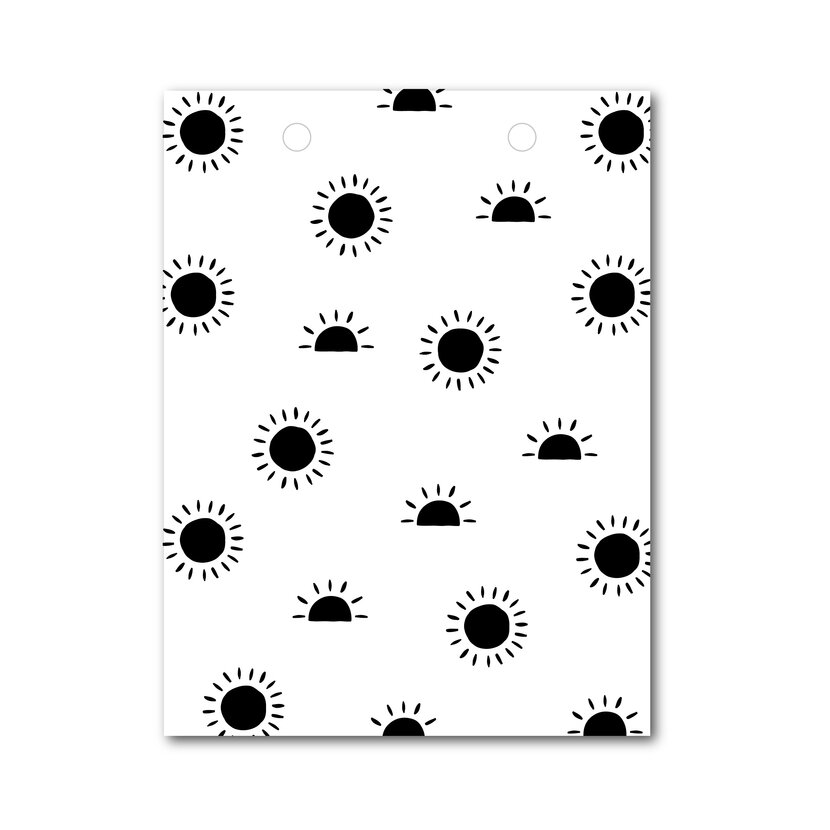 Vlaggetje | Voor je vlaggenlijn | Zonnetjes Zwart